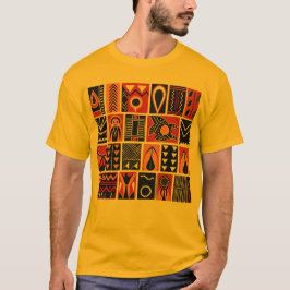 Tribale geometrische patroon t-shirt