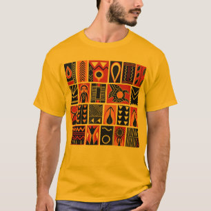Tribale geometrische patroon t-shirt