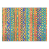 Tribale Geometrische Waterverf en goudpatroon Tafelkleed (Voorkant (Horizontaal))