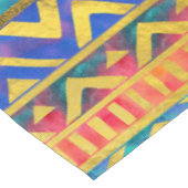Tribale Geometrische Waterverf en goudpatroon Tafelkleed (Gekanteld)