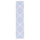 Tribale Girly Cute Pink Blue Aztec Korte Tafelloper (Voorkant)