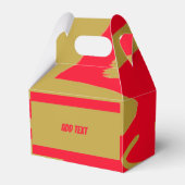 Tribale goud en rood bedankdoosjes (Achterkant)