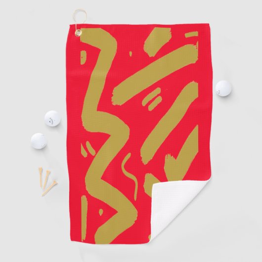 Tribale goud en rood golfhanddoek (Insitu)