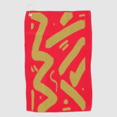 Tribale goud en rood golfhanddoek (Voorkant)