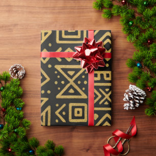 Tribale Gouden Geometrische Cadeaupapier