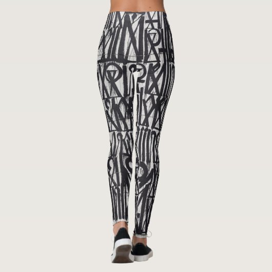 Tribale graffiti over Leggings (Achterkant)