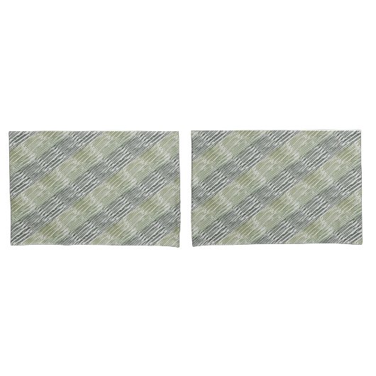 Tribale groene strepen abstract patroon kussensloop (Voorkant-Set)