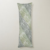 Tribale groene strepen abstract patroon lichaamskussen (Achterkant (Verticaal))