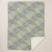 Tribale groene strepen abstract patroon sherpa deken (Voorkant)