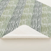 Tribale groene strepen abstract patroon sherpa deken (3/4)