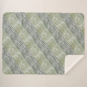 Tribale groene strepen abstract patroon sherpa deken (Voorkant (horizontaal))