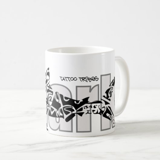 Tribale haai koffiemok (Voorkant rechts)