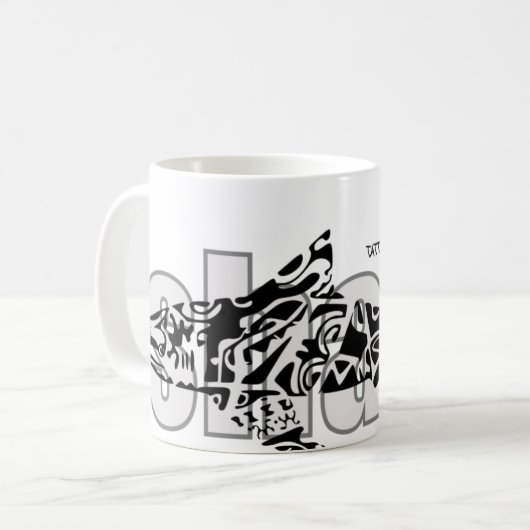 Tribale haai koffiemok (Voorkant links)