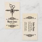  tribale haarstaartscharen visitekaartje (Voorkant / Achterkant)