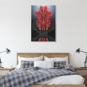 Tribale harten in canvas gewikkeld afdruk (Insitu (Slaapkamer))