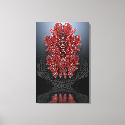 Tribale harten in canvas gewikkeld afdruk (Voorkant)