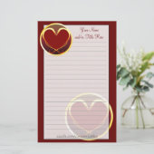 Tribale hartritmeartikelen briefpapier (Staand voorkant)