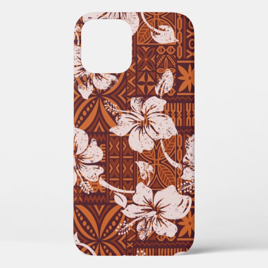 Tribale Hawaiiaanse hibiscus bloemen behang Case-Mate iPhone Case (Achterkant)