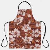 Tribale  Hawaiiaanse hibiscus bloemen behang Schort (Voorkant)