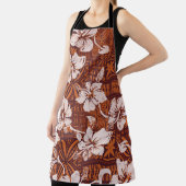 Tribale  Hawaiiaanse hibiscus bloemen behang Schort (Insitu)