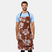 Tribale  Hawaiiaanse hibiscus bloemen behang Schort (Gedragen)