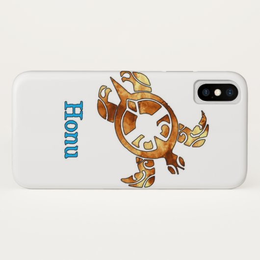 Tribale Hawaiiaanse Zee Turtle in Gold Case-Mate iPhone Case (Achterkant (horizontaal))