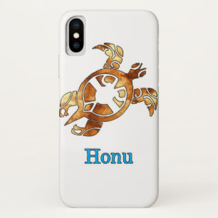 Tribale Hawaiiaanse Zee Turtle in Gold Case-Mate iPhone Case