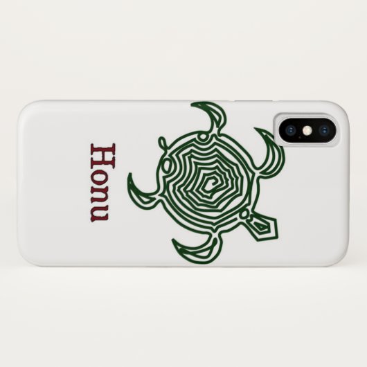 Tribale Hawaiiaanse Zee Turtle in Green Case-Mate iPhone Case (Achterkant (horizontaal))