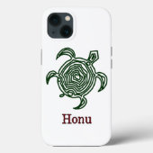 Tribale Hawaiiaanse Zee Turtle in Green Case-Mate iPhone Case (Achterkant)
