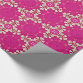 tribale hippie gypsy bohemian fuchsia magenta cadeaupapier (Hoek)