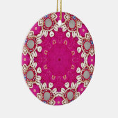 tribale hippie gypsy bohemian fuchsia magenta keramisch ornament (Rechts)