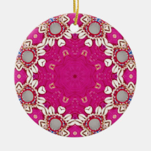 tribale hippie gypsy bohemian fuchsia magenta keramisch ornament