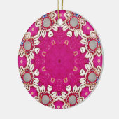 tribale hippie gypsy bohemian fuchsia magenta keramisch ornament (Links)