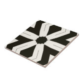Tribale Home Floral Black & White Tegeltje (Zijkant)