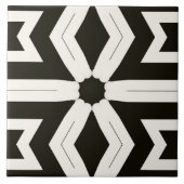 Tribale Home Floral Black & White Tegeltje (Voorkant)