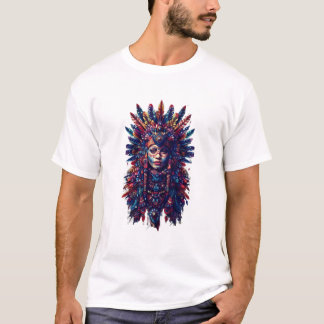 Tribale hoofdtooi Artistieke Grafische T-Shirt - B