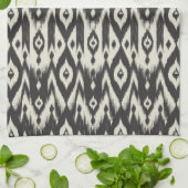 Tribale Ikat uit zwart-wit Theedoek (Gevouwen)