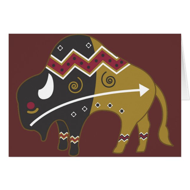 Tribale Indische Buffalo (Voorkant Horizontaal)