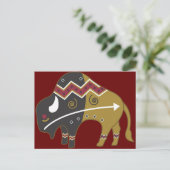 Tribale Indische Buffalo Briefkaart (Staand voorkant)