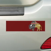 Tribale Indische Buffalo Bumpersticker (Op auto)