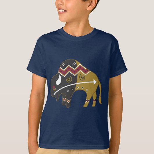 Tribale Indische Buffalo T-shirt (Voorkant)