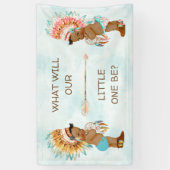 Tribale inheemse Amerikaanse etnische boho geslach Spandoek (Verticaal)