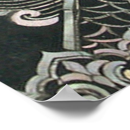 tribale Japanse draak Poster (Hoek)