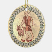 Tribale Kat Persoon ornament (Links)