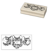tribale katten kunststempel rubberstempel (Gestempeld)