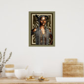 Tribale keremoniale schoonheid poster (Keuken)