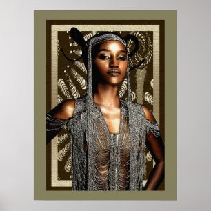 Tribale keremoniale schoonheid poster