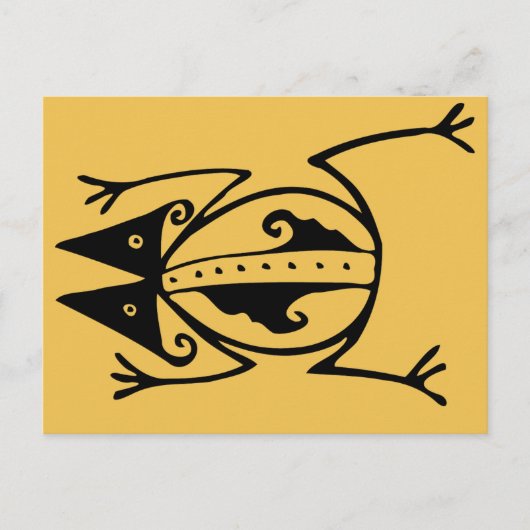 Tribale kikker uit de oudheid van dierproeven briefkaart (Voorkant)