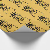 Tribale kikker uit de oudheid van dierproeven cadeaupapier (Hoek)