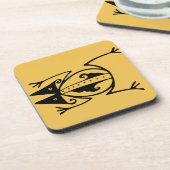 Tribale kikker uit de oudheid van dierproeven drankjes onderzetter (Linkerzijde)